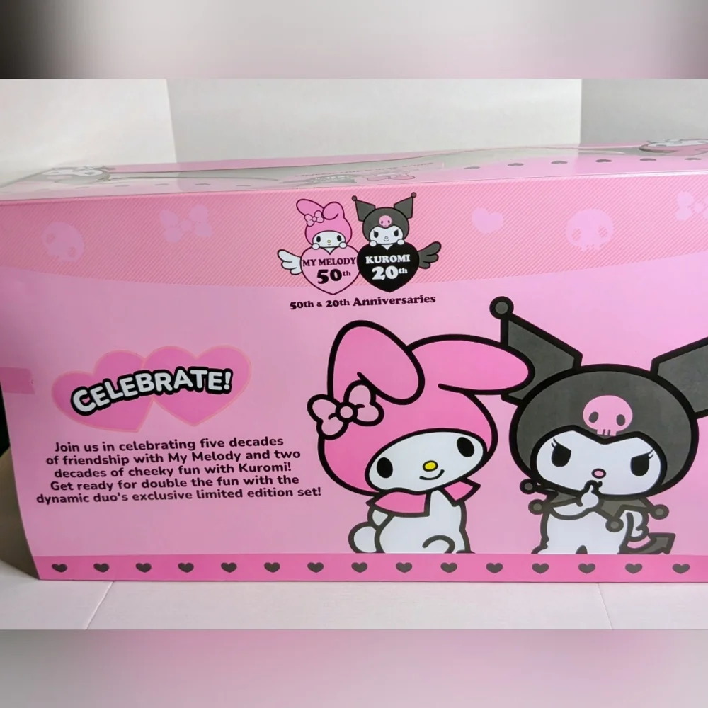 Sanrio My Melody Kuromi Anniversary Plush Set 50th 20th Limited Edition NIB - Picture 4 of 4